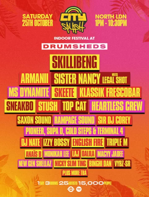 City Splash 2025 Returns to Drumsheds with Skillibeng