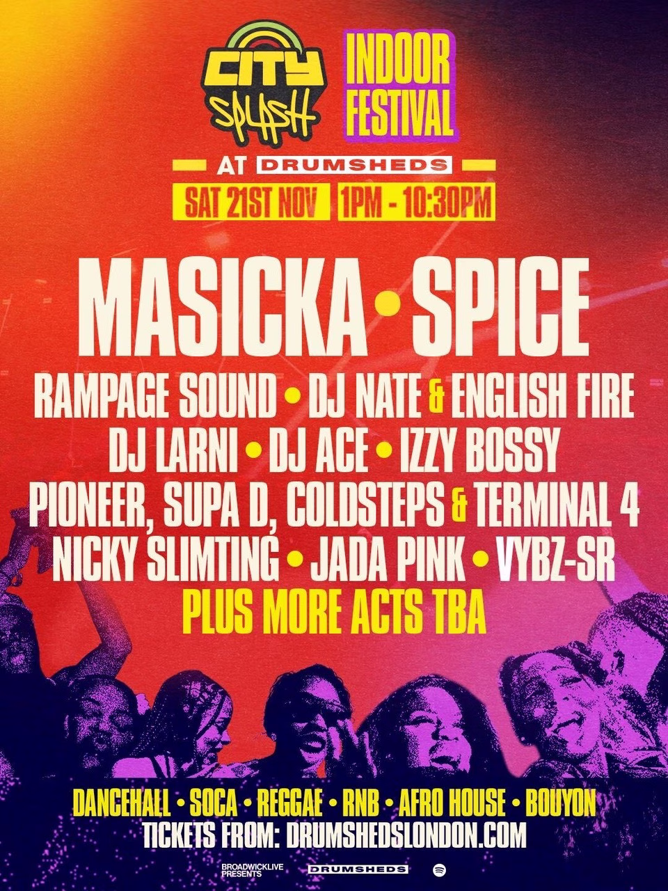 Masicka and Spice to Headline City Splash’s Huge Drumsheds Takeover | HWING